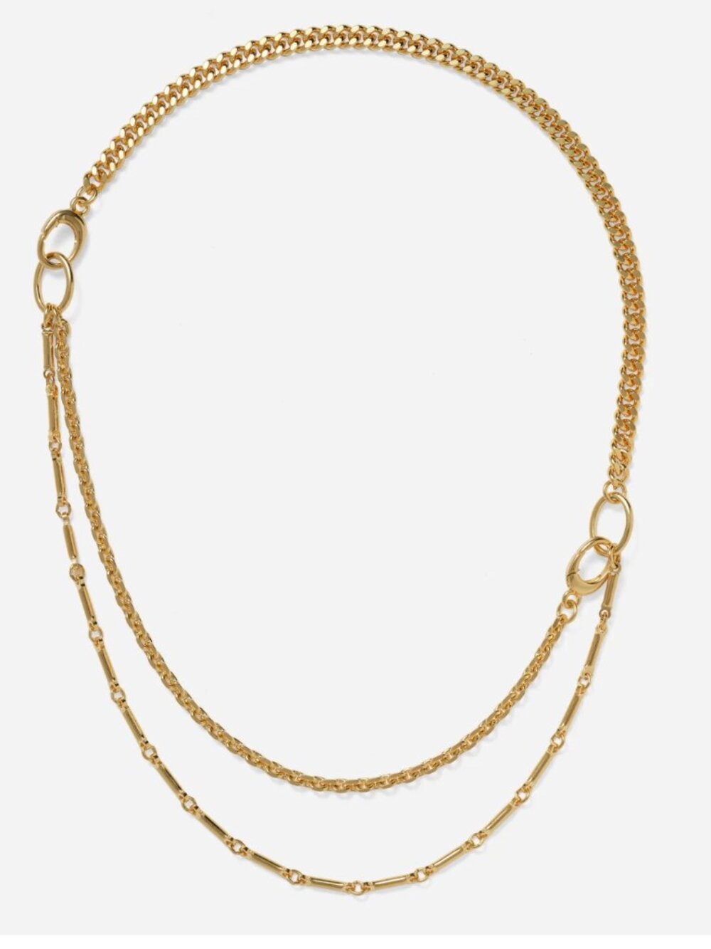Lady Grey Super Triplet Convertible Gold Chain Necklace